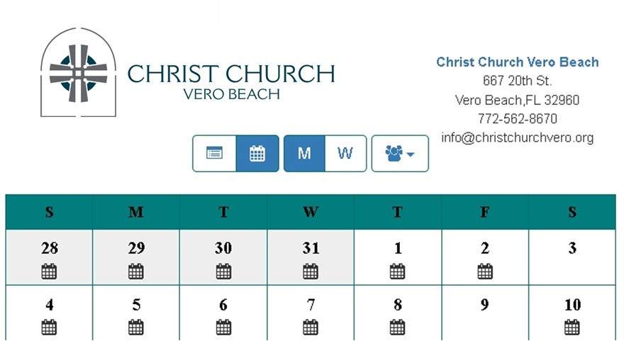 Christ Church Calendar